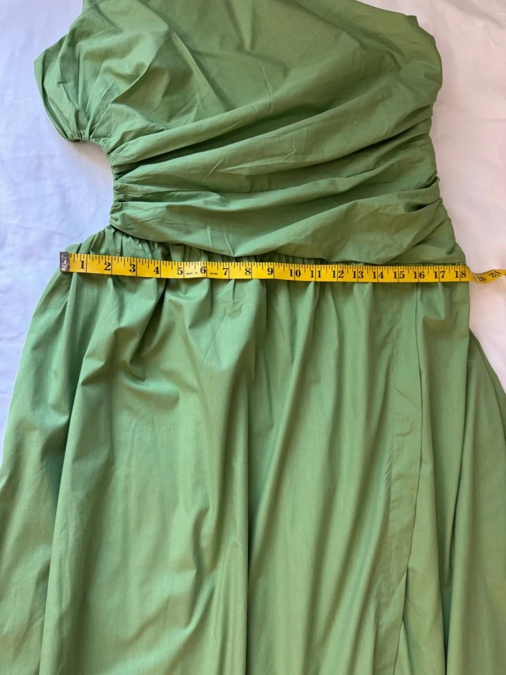 NWOT Abercrombie & Fitch Red One Shoulder Cut Out Ruched Cotton Maxi Dress L